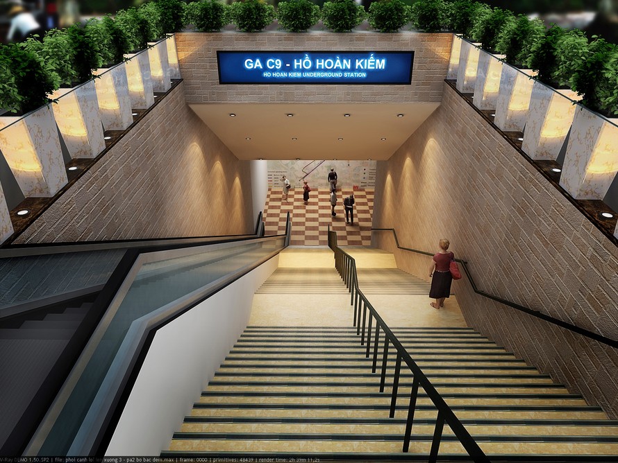 Ga ngầm C9 - Hồ Hoàn Kiếm được đề xuất dựng “Giao lộ leng keng” thu hút nhiều hành khách