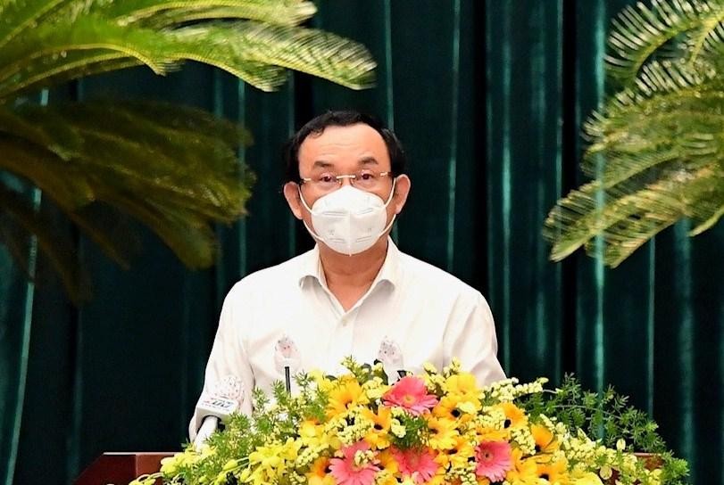 Bí thư Thành uỷ TPHCM Nguyễn Văn Nên phát biểu khai mạc hội nghị