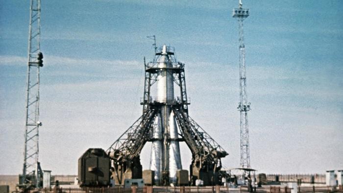 Dàn phóng vệ tinh Sputnik của Liên Xô năm 1957.