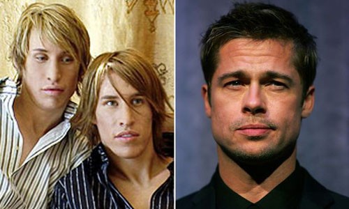 Matt và Mike chỉnh sửa gương mặt để giống Brad Pitt. Ảnh: M.O