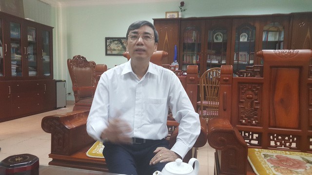 Ông Hoàng Minh Quân- Giám đốc Sở Giáo dục và Đào tạo Vĩnh Phúc trong lần trao đổi với PV Dân trí (Ảnh: T.K)