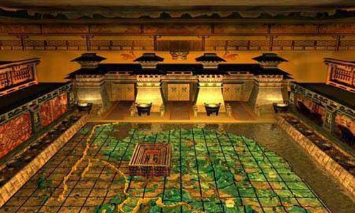 Mô hình minh họa toàn bộ khu lăng mộ của Tần Thủy Hoàng