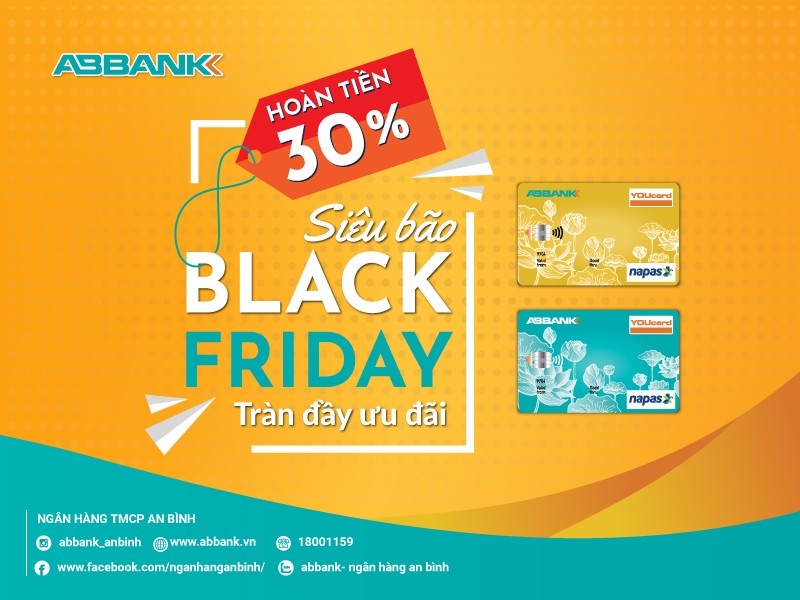 Black Friday: Hoàn tiền 30% khi mua sắm online với ABBANK YOUcard 