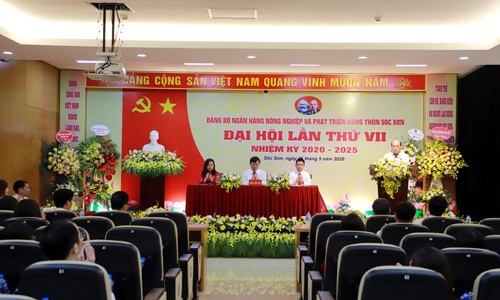 Đồng chí Trần Văn Thịnh - Phó Bí thư thường trực Đảng ủy Agribank phát biểu chỉ đạo Đại hội