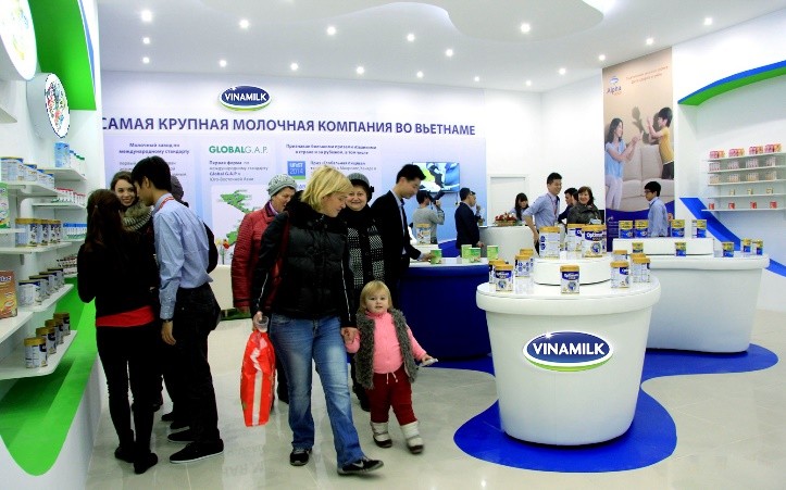 Từ năm 2015, Vinamilk đã tiến hành các hoạt động giới thiệu sản phẩm, xúc tiến thương mại tại Nga