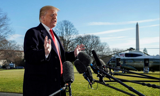 Tổng thống Mỹ Donald Trump phát biểu ngày 6 tháng 1 năm 2019. Ảnh: Reuters