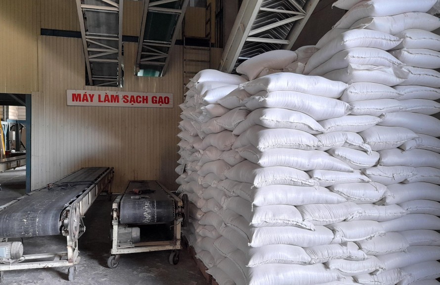 Dây chuyền chế biến gạo tại Công ty Trung An. Ảnh: Cảnh Kỳ