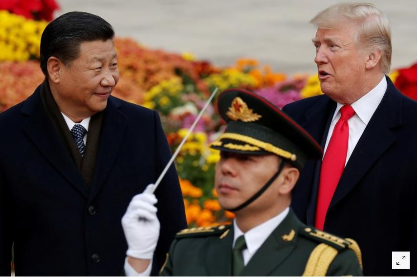 Tổng thống Mỹ Donald Trump và chủ tịch Trung Quốc tại Bắc Kinh, 9/11/2017. Ảnh: Reuters