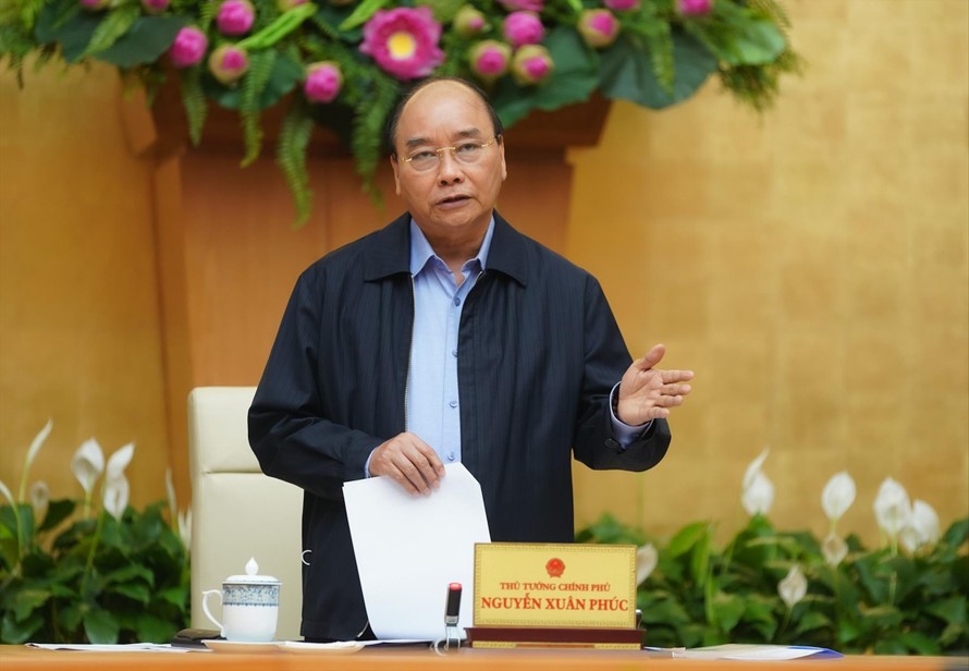 Thủ tướng Nguyễn Xuân Phúc chủ trì cuộc họp của Thường trực Chính phủ về chống dịch Covid-19