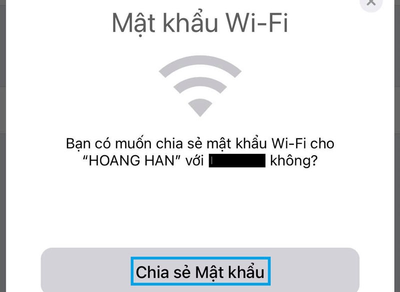 Hướng dẫn chia sẻ mật khẩu Wi-Fi trên iPhone