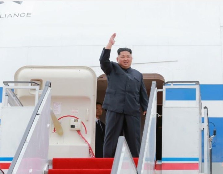 Liệu nhà lãnh đạo Triều Tiên Kim Jong-un có tới Indonesia tham dự khai mạc Đại hội thể thao châu Á? Trong ảnh, ông Kim Jong-un lên đường sang Singapore dự hội nghị thượng đỉnh Mỹ- Triều ngày 12/6