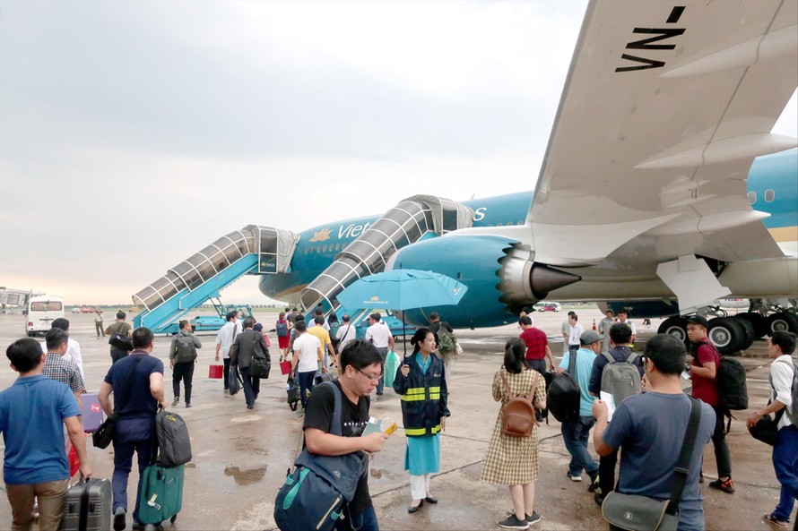 Các hãng hàng không Việt Nam đồng loạt dừng khai thác nhiều đường bay đi/đến Hàn Quốc, do lượng hành khách đi lại giữa 2 nước giảm mạnh. Ảnh minh họa.