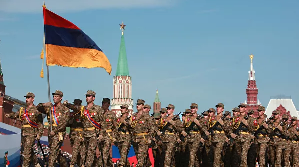 Quân đội Armenia tại Diễu hành Chiến thắng. Ảnh tư liệu: Ria Novosti
