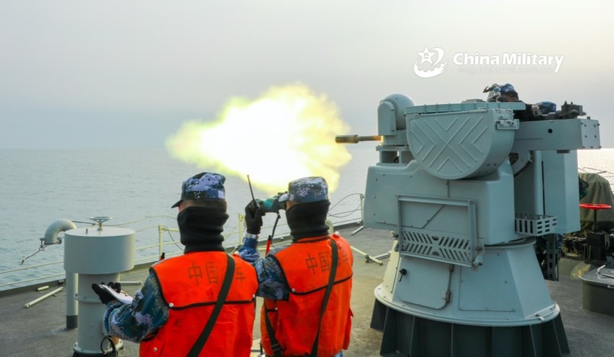 Trung Quốc tiến hành thêm một cuộc tập trận ở Biển Đông. Ảnh: China Military