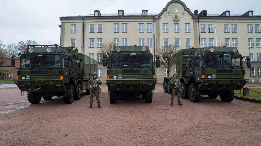Thụy Điển bắt đầu quá trình tiếp nhận các thiết bị của hệ thống phòng thủ tên lửa và phòng không Patriot. Ảnh: FMV
