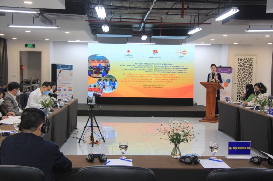Hội nghị tổng kết dự án hỗ trợ thanh niên lao động xuất khẩu bị ảnh hưởng bởi COVID-19 tại tỉnh Nghệ An, Hà Tĩnh và Quảng Trị năm 2021