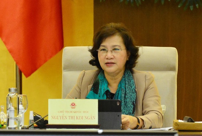 Chủ tịch Quốc hội Nguyễn Thị Kim Ngân phát biểu tại phiên họp thứ 43 Uỷ ban Thường vụ