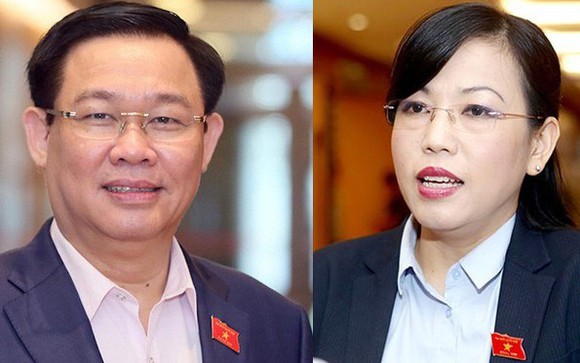 Quốc hội sẽ miễn nhiệm Uỷ viên Uỷ ban Thường vụ Quốc hội với bà Nguyễn Thanh Hải và phê chuẩn miễn nhiệm Phó Thủ tướng với ông Vương Đình Huệ, do được phân công nhiệm vụ mới.