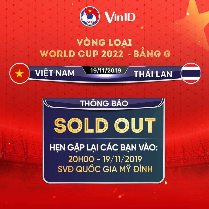 VFF phát hiện 133 trường hợp gian lận để mua vé trận Việt Nam- Thái Lan