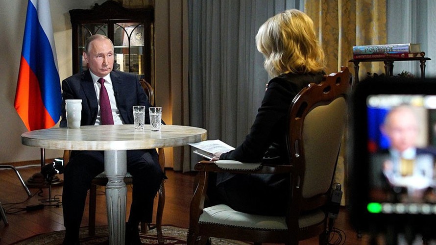 Tổng thống Nga Putin trả lời phỏng vấn kênh NBC News. Ảnh: Điện Kremlin