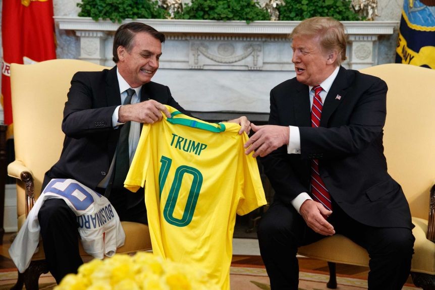Tổng thống Brazil Bolsonaro có mối quan hệ tốt đẹp với Tổng thống Mỹ Trump. Ảnh: AP