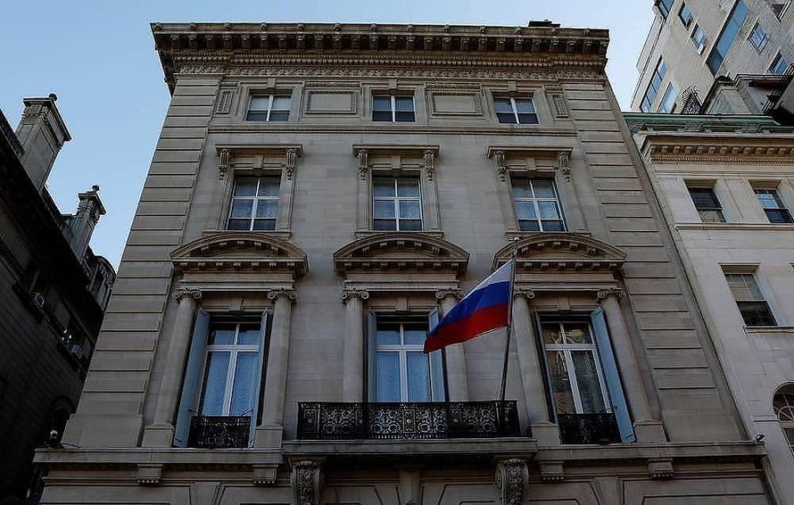 Lãnh sự quán Nga tại New York. Ảnh: Reuters