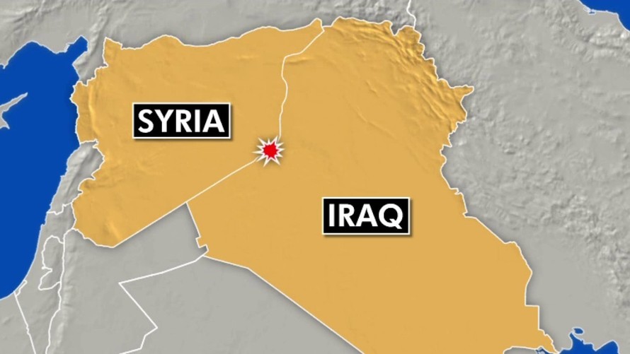 Địa điểm bị tấn công nằm gần biên giới Syria - Iraq. Ảnh: Fox News