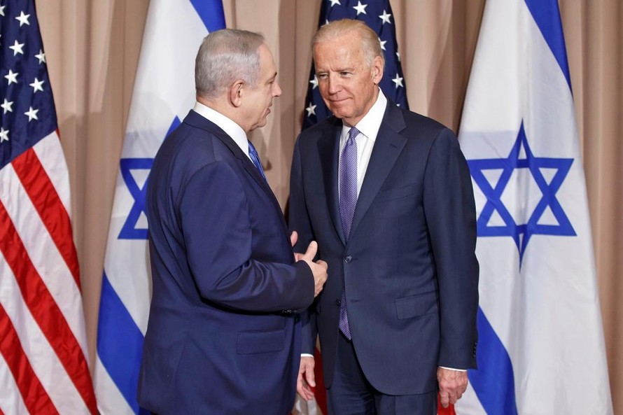 Tổng thống Mỹ Joe Biden và Thủ tướng Israel Benjamin Netanyahu. Ảnh: AP