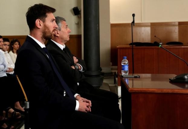 Messi tại phiên tòa hồi tháng 6 vừa qua.