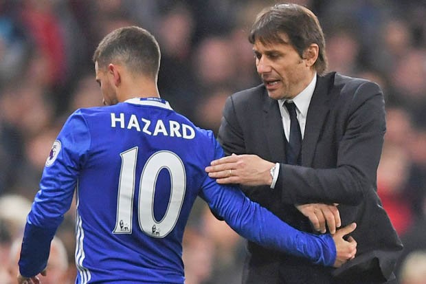 Hazard muốn HLV Conte rời khỏi Chelsea.