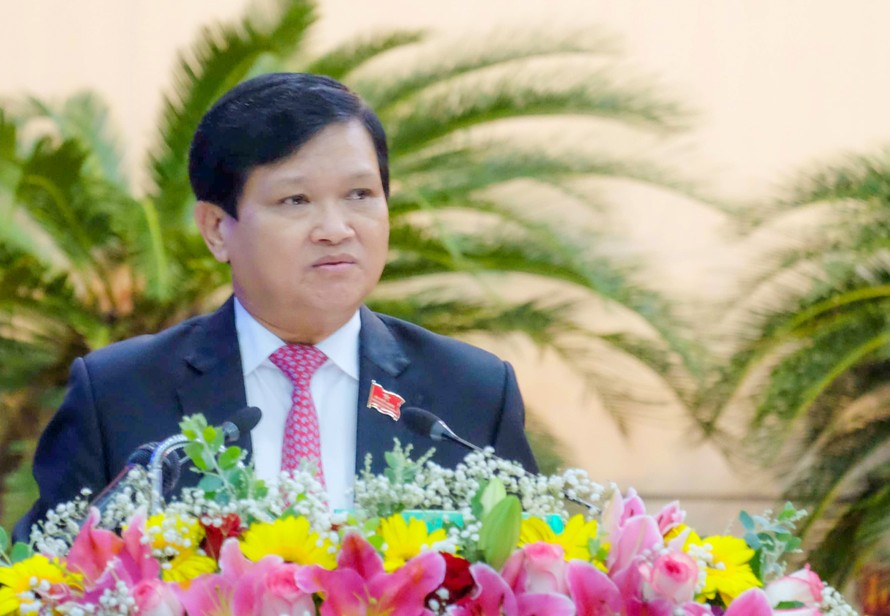 Ông Lê Nho Trung, Chủ tịch HĐND TP Đà Nẵng phát biểu khai mạc kỳ họp. 