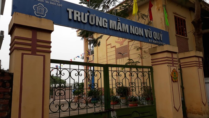 Trường mầm non xã Vũ Quý, nơi xảy ra nghi án cháu bé 3 tuổi bị xâm hại - Ảnh: Hoàng Long