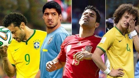 Fred, Suarez, Costa và Luiz, những ngôi sao xịt của World Cup
