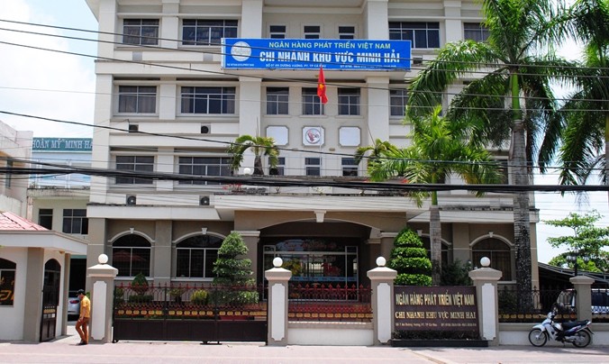 Trụ sở Chi nhánh VDB Minh Hải có nhiều cán bộ bị truy tố.