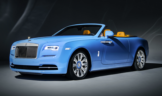 Rolls-Royce giới thiệu Dawn phiên bản đặc biệt nằm trong chương trình cá nhân hóa Bespoke. Hãng này khẳng định đây là chiếc coupe siêu sang mui trần duy nhất trên thế giới có màu ngoại thất xanh dương.