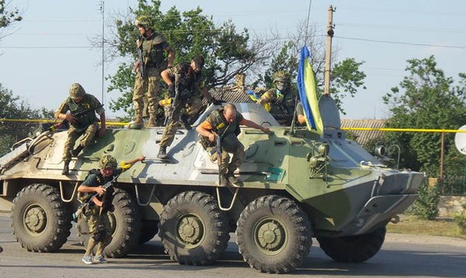 Lực lượng binh sỹ Ukraine. Nguồn: AP.