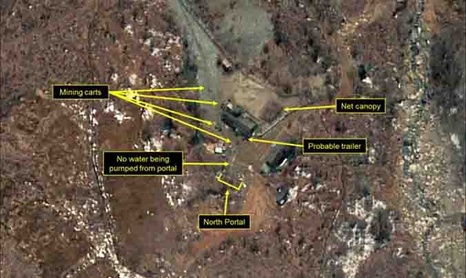 Bãi thử hạt nhân Punggye-ri ở khu vực miền núi Đông Bắc của Triều Tiên. (Nguồn: 38north.org).