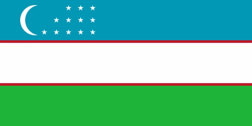 Quốc kỳ Uzbekistan. Ảnh: Pinterest.