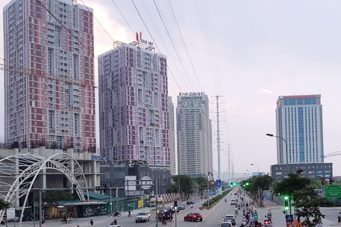 Dự án Usilk City nằm ở cuối đường Tố Hữu, quận Hà Đông (Hà Nội). Ảnh: P.T.