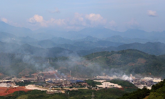 Khu Công nghiệp Tằng Loỏng, huyện Bảo Thắng, tỉnh Lào Cai tập trung nhiều nhà máy sản xuất phân bón và hóa chất.