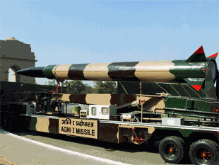 Tên lửa Agni-I mang đầu đạn hạt nhân của Ấn Độ