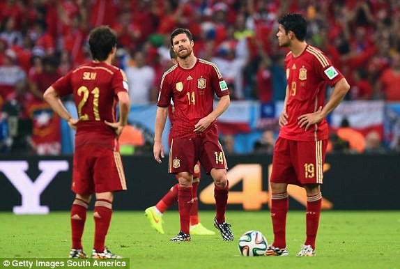 Tây Ban Nha-Chile (0-2): Chia tay nhà vô địch