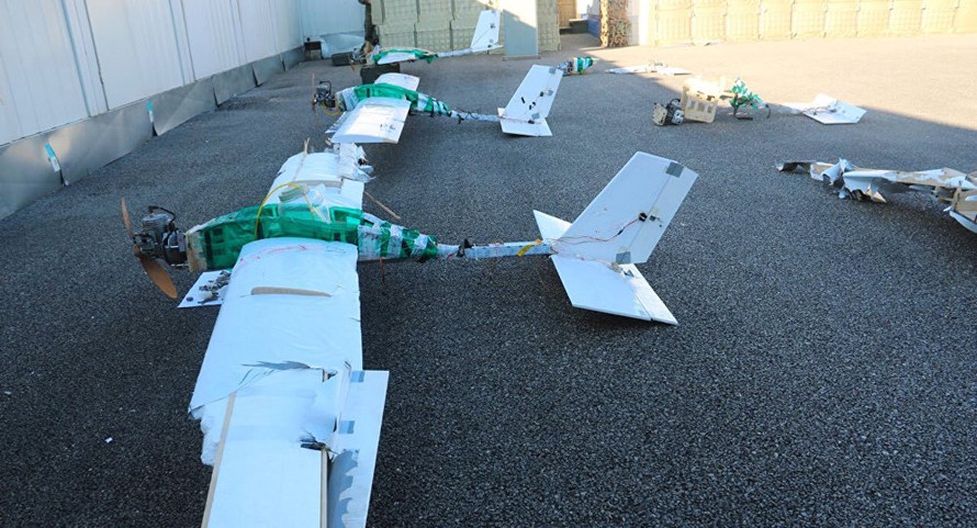 Các máy bay không người lái được sử dụng trong vụ tấn công hai cơ sở quân sự của Nga ở Syria. Ảnh: Bộ Quốc phòng Nga