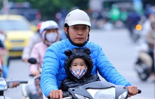 Không khí lạnh ảnh hưởng đến thủ đô Hà Nội. (Ảnh: Danh Lam/TTXVN)
