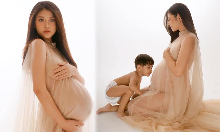 Tung ảnh nude tháng cuối thai kỳ, Chúng Huyền Thanh tăng 20kg vẫn sexy ‘bức thở’