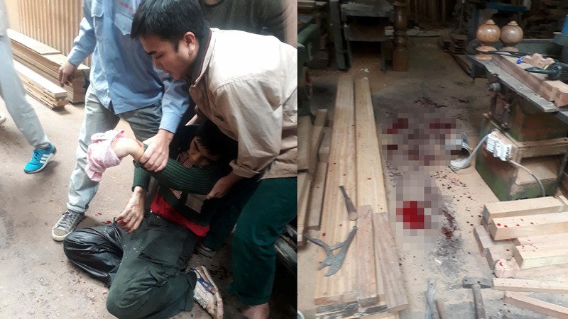 Anh Hà bị thương khi tiếp xúc với đạn phế liệu và khu vực nơi xảy ra vụ nổ