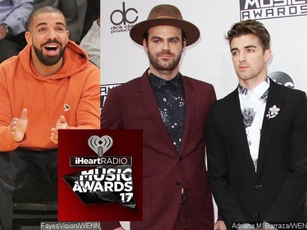Drake và The Chainsmokers thắng lớn tại lễ trao giải âm nhạc iheartRadio
