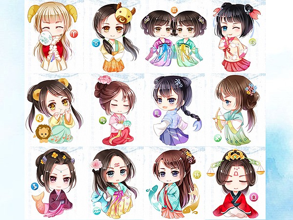 Horoscope: Tạo hình Chibi cổ trang xinh lung linh của 12 cung hoàng đạo