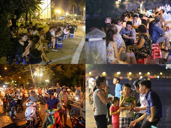 Hà Nội: Ban đêm vẫn 36 độ, người dân Thủ đô rủ nhau "trốn nhà" đi... tránh nóng