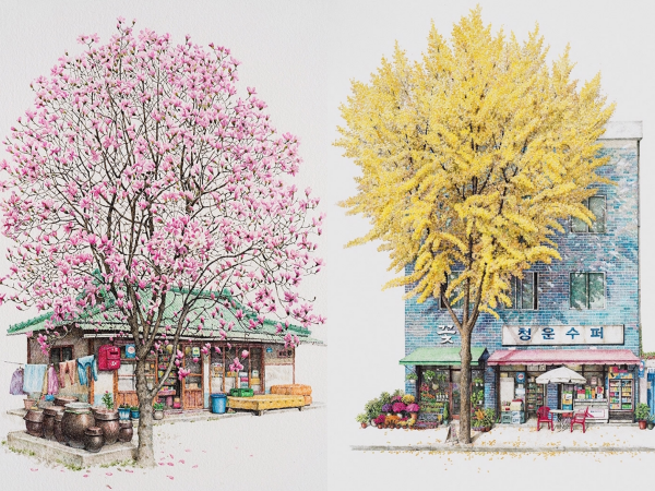 Chiêm ngưỡng thành quả của nữ họa sỹ dành 20 năm đi khắp Hàn Quốc vẽ lại... các tiệm tạp hoá